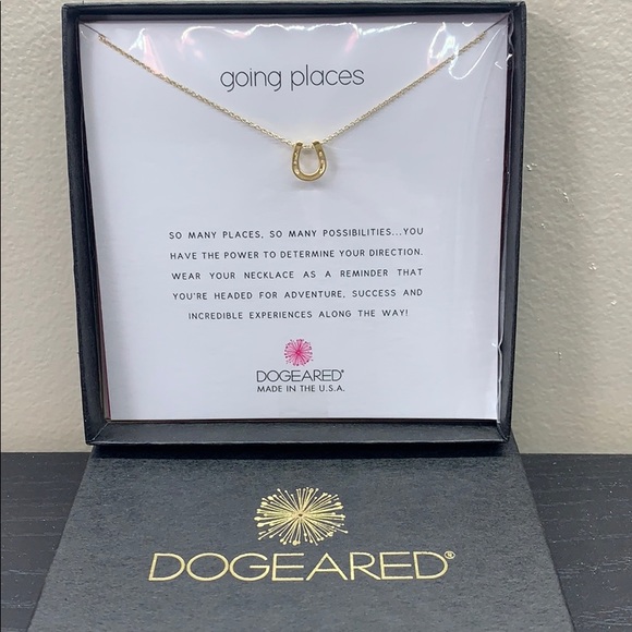 Dogeared Horse Shoe Gold Dipped Necklace - Picture 4 of 4